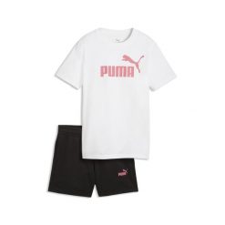 Młodzieżowy zestaw Essentials z koszulką i szortami z logo No.1 PUMA. Czerwona t-shirty damskie Puma, m, bez wzorów, z bawełny, klasyczne, bez kołnierzyka. Za 190.00 zł.