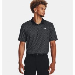 Koszulka Under Armour Matchplay czarna z nadrukiem. Czarne buty sportowe męskie Under Armour, m, bez wzorów, z poliesteru, bez kołnierzyka, bez ramiączek, na golfa. Za 305.90 zł.