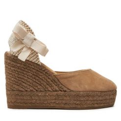 Espadryle Manebi. Brązowe klapki damskie Manebi, bez wzorów, bez obcasa, bez zapięcia. Za 519.99 zł.
