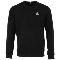 Bluza z okrągłym dekoltem Le Coq Sportif Essentiel N°1. Czarne bluzy sportowe męskie le coq sportif, l, z aplikacjami, z bawełny, bez kaptura, trekkingowe. Za 330.00 zł.