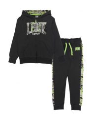 Dresy chłopięce HJ Military Fluo. Czarne spodnie sportowe dla chłopców LEONE 1947 APPAREL, bez wzorów, z dresówki, na fitness i siłownię. Za 294.70 zł.