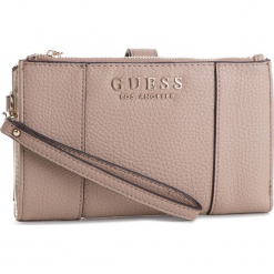 Duży Portfel Damski GUESS - SWVE71 76570 TAUPE. Brązowe portfele damskie Guess, z aplikacjami, ze skóry ekologicznej. Za 279.00 zł.