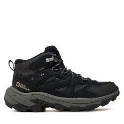 Trekkingi Jack Wolfskin. Szare obuwie sportowe damskie Jack Wolfskin, bez wzorów, trekkingowe. Za 519.99 zł.