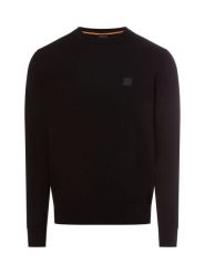 BOSS Orange sweter z dzianiny z zawartością kaszmiru - Kanovano Mężczyźni Bawełna czarny, S. Czarne swetry przez głowę męskie Boss Orange, m, bez wzorów, z bawełny, bez kołnierzyka. Za 599.95 zł.