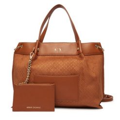 Torebka Armani Exchange. Brązowe torebki do ręki damskie Armani Exchange, bez wzorów, klasyczne, bez dodatków. Za 799.99 zł.