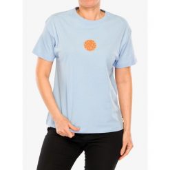 Koszulka bawełniana damska Rip Curl Icons Of Surf Relaxed Tee. Niebieskie t-shirty damskie RIPCURL, bez wzorów, z bawełny, bez kołnierzyka. Za 99.00 zł.