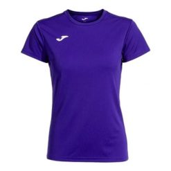 Koszulka do biegania damska Joma Combi z krótkim rękawem. Fioletowe koszulki sportowe damskie Joma, xl, bez wzorów, sportowe, bez kołnierzyka. Za 59.99 zł.