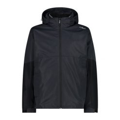 Wodoodporna kurtka 3 w 1 CMP. Czarne kurtki męskie CMP, bez wzorów, sportowe, bez kaptura. Za 506.50 zł.