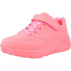Buty sportowe Sneakersy dziewczęce, Uno Lite. Czerwone buty sportowe dziewczęce Skechers, bez wzorów, z materiału, bez zapięcia, trekkingowe. Za 179.99 zł.