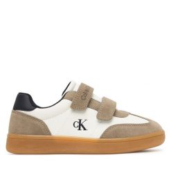 Sneakersy Calvin Klein. Brązowe trampki i tenisówki chłopięce Calvin Klein, bez wzorów, bez zapięcia. Za 359.99 zł.