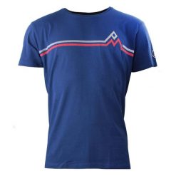 T-shirt Peak Mountain Casa. Niebieskie t-shirty męskie Peak Mountain, m, bez wzorów, casualowe, bez kołnierzyka. W wyprzedaży za 108.00 zł.