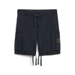 Lekkie szorty Superdry Parachute. Niebieskie szorty męskie Superdry., bez wzorów, z materiału, klasyczne. Za 283.65 zł.