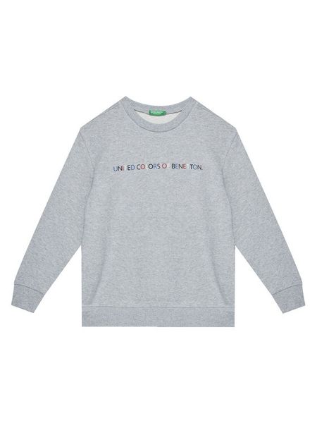 United Colors Of Benetton Bluza 3J68C10PZ Szary Regular Fit. Szare bluzy dla chłopców United Colors Of Benetton, bez wzorów, z bawełny, bez ramiączek, bez kaptura. Za 59.99 zł.