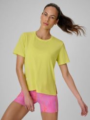 4F Koszulka treningowa loose szybkoschnąca damska - zielona XXL. Zielone koszulki sportowe damskie 4f, xxl, bez wzorów, z materiału, bez kołnierzyka, bez ramiączek, na fitness i siłownię. Za 79.99 zł.