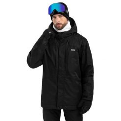 Kurtka snowboardowa męska W4 Vostock. Czarne kurtki męskie SIROKO, na zimę, l, bez wzorów, sportowe, bez kaptura. Za 928.00 zł.
