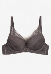 Ciemnofioletowy Klasyczny Biustonosz Push-Up Nansiliah. Fioletowe biustonosze Renee, bez wzorów. Za 34.99 zł.