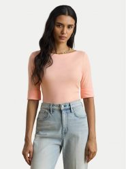 LAUREN RALPH LAUREN Bluzka 200654963202 Pomarańczowy jasny Slim Fit. Brązowe bluzki damskie Lauren Ralph Lauren, xxl, bez wzorów, z bawełny, bez kołnierzyka, bez ramiączek. Za 289.99 zł.