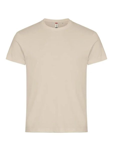 Clique Basic-T — T-shirt męski o dopasowanym kroju – light khaki. Zielone t-shirty męskie CLIQUE, m, bez wzorów, z bawełny, bez kołnierzyka. Za 82.64 zł.