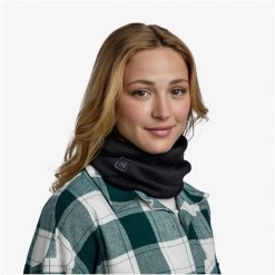 Komin na szyję - Bandana BUFF Knitted Neckwarmer Niels Evo B Lack. Czarne szaliki i chusty damskie Buff, bez wzorów. W wyprzedaży za 101.94 zł.