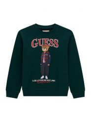Guess Bluza L6BQ14 K6130 Zielony Regular Fit. Zielone bluzy dla chłopców Guess, z aplikacjami, z bawełny, bez ramiączek, bez kaptura. Za 174.99 zł.