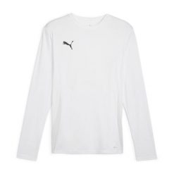 Dżersej z długim rękawem Puma TeamGoal. Białe bluzki z długim rękawem męskie Puma, m, bez wzorów, z dżerseju, bez kołnierzyka. Za 183.00 zł.
