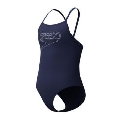 Strój kąpielowy Speedo End+ Logo Thinstrap junior. Niebieskie stroje kąpielowe dla dziewczynek Speedo, bez wzorów. Za 135.99 zł.