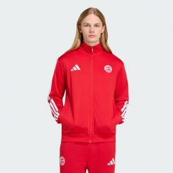 Bluza dresowa FC Bayern Muenchen DNA. Białe bluzy męskie Adidas, l, bez wzorów, z dresówki, bez kaptura, do piłki nożnej. Za 329.00 zł.