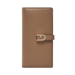Portfel Furla. Brązowe portfele damskie Furla, bez wzorów. Za 899.99 zł.