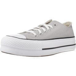 Buty CONVERSE CHUCK TAYLOR ALL STAR LIFT OX Szary. Szare trampki i tenisówki damskie Converse, bez wzorów, z tkaniny, retro, bez zapięcia. Za 379.45 zł.