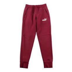 Second life - Spodnie dresowe męskie ESS Logo Pants FL CL - Jak nowy. Czerwone spodnie sportowe męskie Puma, m, bez wzorów, z dresówki, na fitness i siłownię. Za 113.64 zł.