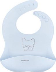 BAMBOOM Śliniak silikonowy z kieszonką niebieski 6m+ BAMBOOM. Niebieskie śliniaki dla dzieci BAMBOOM, bez wzorów. Za 52.00 zł.