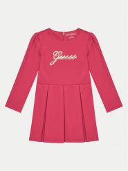 Guess Sukienka codzienna K4BK00 KAUH0 Bordowy Regular Fit. Czerwone sukienki dla dziewczynek Guess, z aplikacjami, z syntetyku, bez ramiączek. Za 159.99 zł.