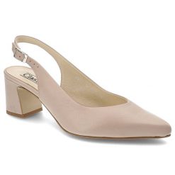 Różowe Sandały Clasicco Damskie Eleganckie Obuwie. Czerwone klapki damskie Clasicco, bez wzorów, ze skóry, eleganckie, bez obcasa, na obcasie. Za 259.00 zł.