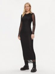 ONLY Sukienka codzienna Lucia 15312218 Czarny Slim Fit. Czarne sukienki damskie Only, na co dzień, s, bez wzorów, z syntetyku, bez kołnierzyka, bez ramiączek, proste. Za 99.99 zł.