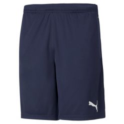 Spodenki męskie Puma teamRISE Training Shorts granatowe. Białe krótkie spodenki sportowe męskie Puma, l, bez wzorów, do piłki nożnej. Za 89.00 zł.