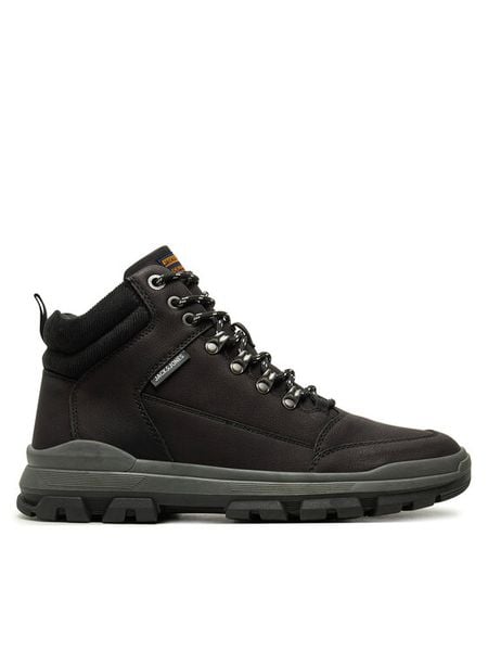 Jack & Jones Trzewiki Imperial 12257750 Czarny. Czarne botki męskie Jack & Jones, bez wzorów, ze skóry, bez zapięcia. Za 379.99 zł.