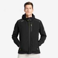 Second Life - Kurtka softshell żeglarska męska Tribord Sailing 900 - Stan Dobry. Czarne kurtki męskie TRIBORD, m, bez wzorów, z softshellu, bez kaptura. Za 134.99 zł.