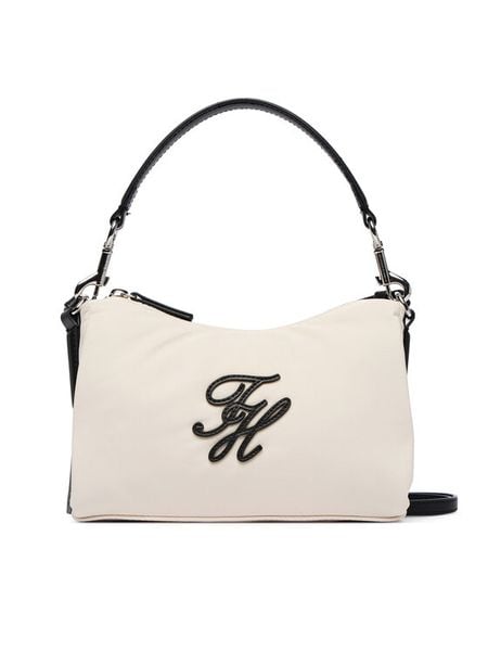 Tommy Hilfiger Torebka Th Elevated Nylon Mini Crossover AW0AW18623 Écru. Białe listonoszki damskie Tommy Hilfiger, bez wzorów, z nylonu, bez dodatków. Za 300.99 zł.