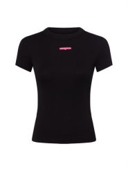 Tommy Jeans Koszulka Kobiety Bawełna czarny, XS. Czarne t-shirty damskie Tommy Jeans, xs, bez wzorów, z bawełny, klasyczne, bez kołnierzyka. Za 89.95 zł.