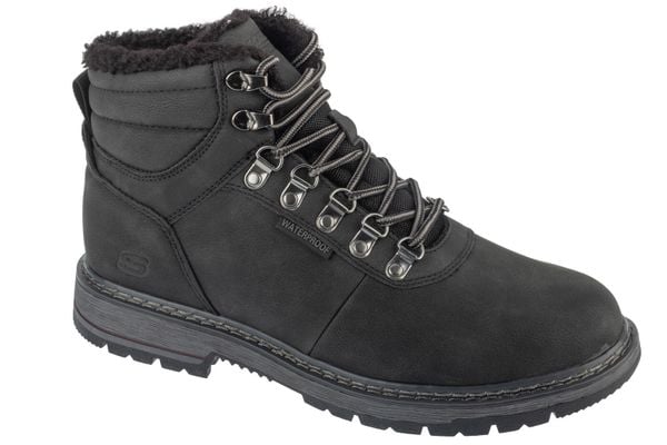Trapery męskie, Corado - Memphis. Czarne śniegowce i trapery męskie Skechers, z materiału, sportowe, przed kolano, bez zapięcia. Za 523.95 zł.