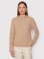 United Colors Of Benetton Sweter 1335D2467 Brązowy Regular Fit. Brązowe swetry damskie United Colors Of Benetton, xl, bez wzorów, z syntetyku, bez kołnierzyka, bez ramiączek, bez kaptura. Za 269.99 zł.