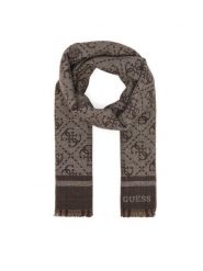 Guess Szalik AM9670 POL03 Brązowy. Brązowe czapki i kapelusze damskie Guess, z aplikacjami, z poliesteru. Za 234.99 zł.