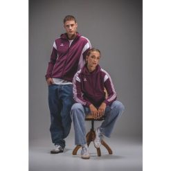 Wielokolorowa kurtka treningowa Erima Celebrate 125 z kapturem. Czerwone kurtki sportowe damskie Erima, bez wzorów, z kapturem. Za 263.00 zł.