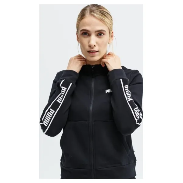 Puma Bluza Amplified Fz Fl , czarny, rozmiar M. Czarne bluzy damskie Puma, m, bez wzorów, z bawełny, bez kaptura. Za 249.99 zł.