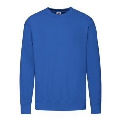 Lekka Bluza Rozpinana Unisex Dla Dorosłych. Niebieskie bluzy męskie Fruit of the Loom, m, bez wzorów, bez kaptura. Za 71.99 zł.