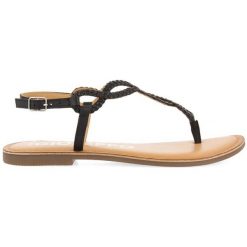 Sandały damskie Gioseppo MERIGNAS (69111-P-Black). Czarne sandały damskie Gioseppo, bez wzorów, z materiału, bez obcasa, bez zapięcia. Za 169.00 zł.