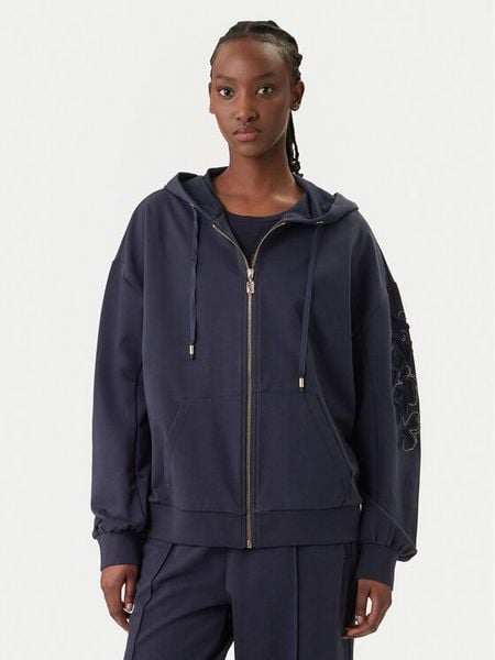 Liu Jo Sport Bluza TA6204 FS090 Granatowy Regular Fit. Niebieskie bluzy damskie Liu Jo Sport, xl, bez wzorów, z bawełny, bez kaptura. Za 649.99 zł.