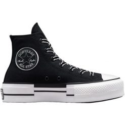 Trampki Converse Chuck Taylor All Star Lift, Kobiety. Czarne trampki i tenisówki damskie Converse, bez wzorów, retro, bez zapięcia. Za 451.45 zł.