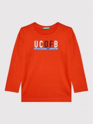 United Colors Of Benetton Bluzka 3I1XC105U Czerwony Regular Fit. Czerwone t-shirty dla chłopców United Colors Of Benetton, bez wzorów, z bawełny, bez ramiączek. Za 39.99 zł.