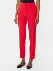 HUGO Spodnie materiałowe Hagonia-1 50539991 Czerwony Slim Fit. Czerwone spodnie materiałowe damskie Hugo, bez wzorów, z materiału. Za 299.99 zł.